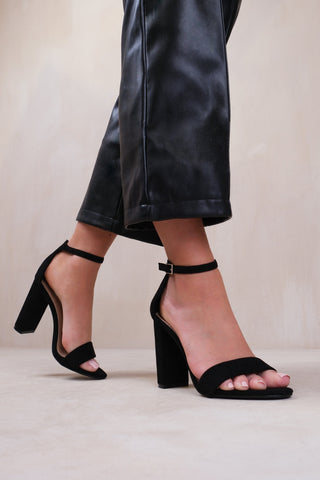 Suede black heels online