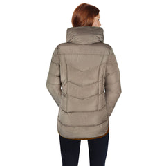 WRENLY QUILTED HOODED WINTER COAT WITH FULL SLEEVES IN BEIGE