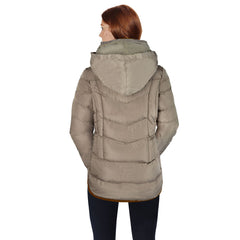 WRENLY QUILTED HOODED WINTER COAT WITH FULL SLEEVES IN BEIGE