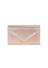 SCULPT  CLUTCH WITH GLEAMING DETAIL IN GOLD FAUX LEATHER