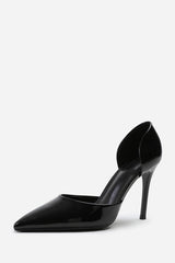 ATHENS POINTED TOE STILETTO HIGH HEELS IN BLACK PATENT