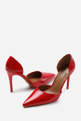 ATHENS POINTED TOE STILETTO HIGH HEELS IN RED PATENT