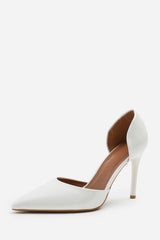 LOGAN POINTED TOE STILETTO HIGH HEELS IN WHITE PATENT