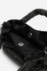 Shellies Crystal Embellished Bucket Bag in Black