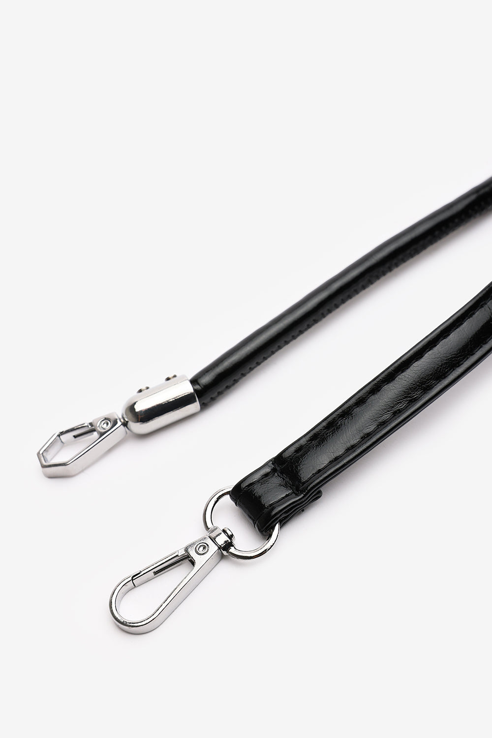 Arena Baguette Shoulder Bag in Black Faux Leather