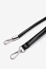 Arena Baguette Shoulder Bag in Black Faux Leather