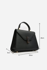 Mareas Elegant Top Handle Shoulder Bag In Black