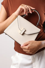 Mareas Elegant Top Handle Shoulder Bag In Cream