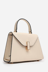 Mareas Elegant Top Handle Shoulder Bag In Cream
