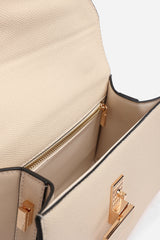 Mareas Elegant Top Handle Shoulder Bag In Cream