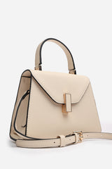 Mareas Elegant Top Handle Shoulder Bag In Cream