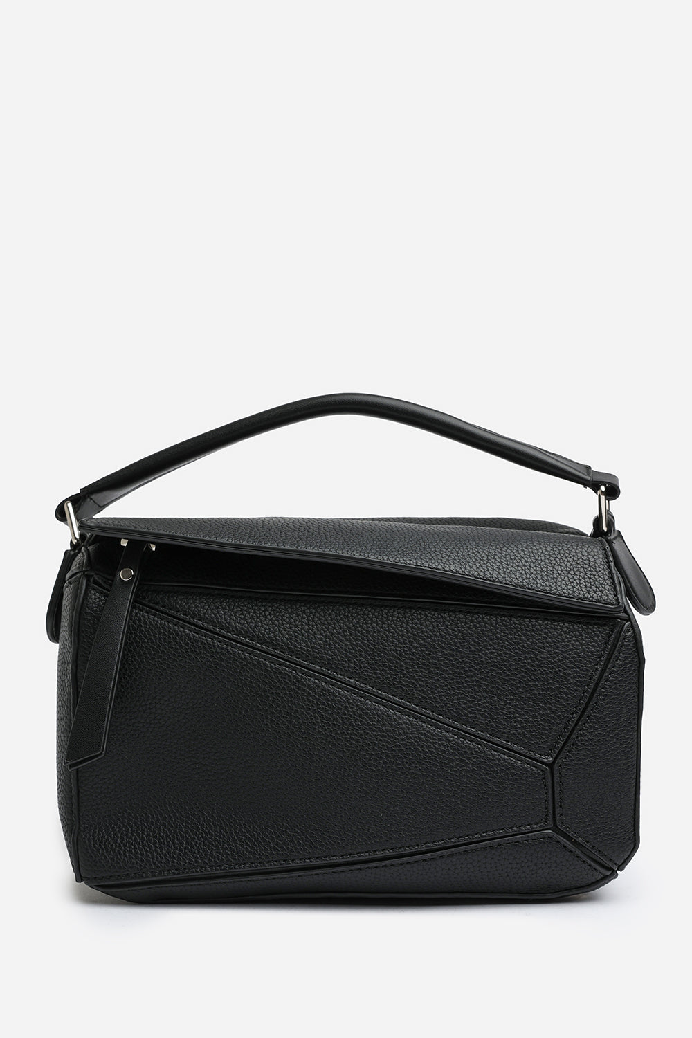 Abrazo Geometric Top Handle Bag in Black