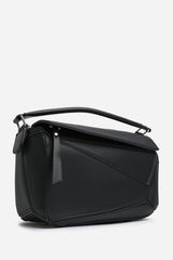 Abrazo Geometric Top Handle Bag in Black