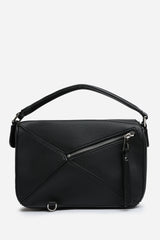 Abrazo Geometric Top Handle Bag in Black