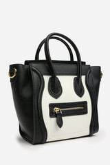 Dulce Front Zip Classic Tote Bag in Black