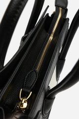 Dulce Front Zip Classic Tote Bag in Black