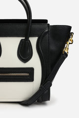 Dulce Front Zip Classic Tote Bag in Black