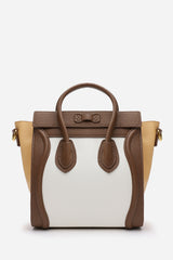 Dulce Front Zip Classic Tote Bag in Taupe