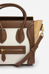 Dulce Front Zip Classic Tote Bag in Taupe