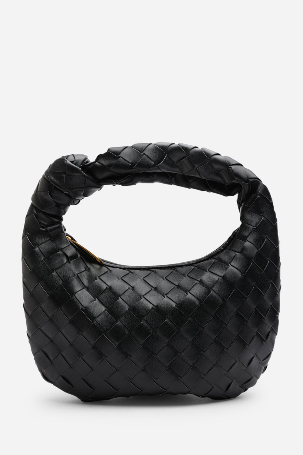 Aura Classic Woven Hobo Bag In Black