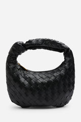 Aura Classic Woven Hobo Bag In Black