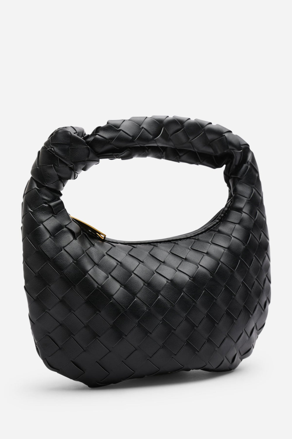 Aura Classic Woven Hobo Bag In Black