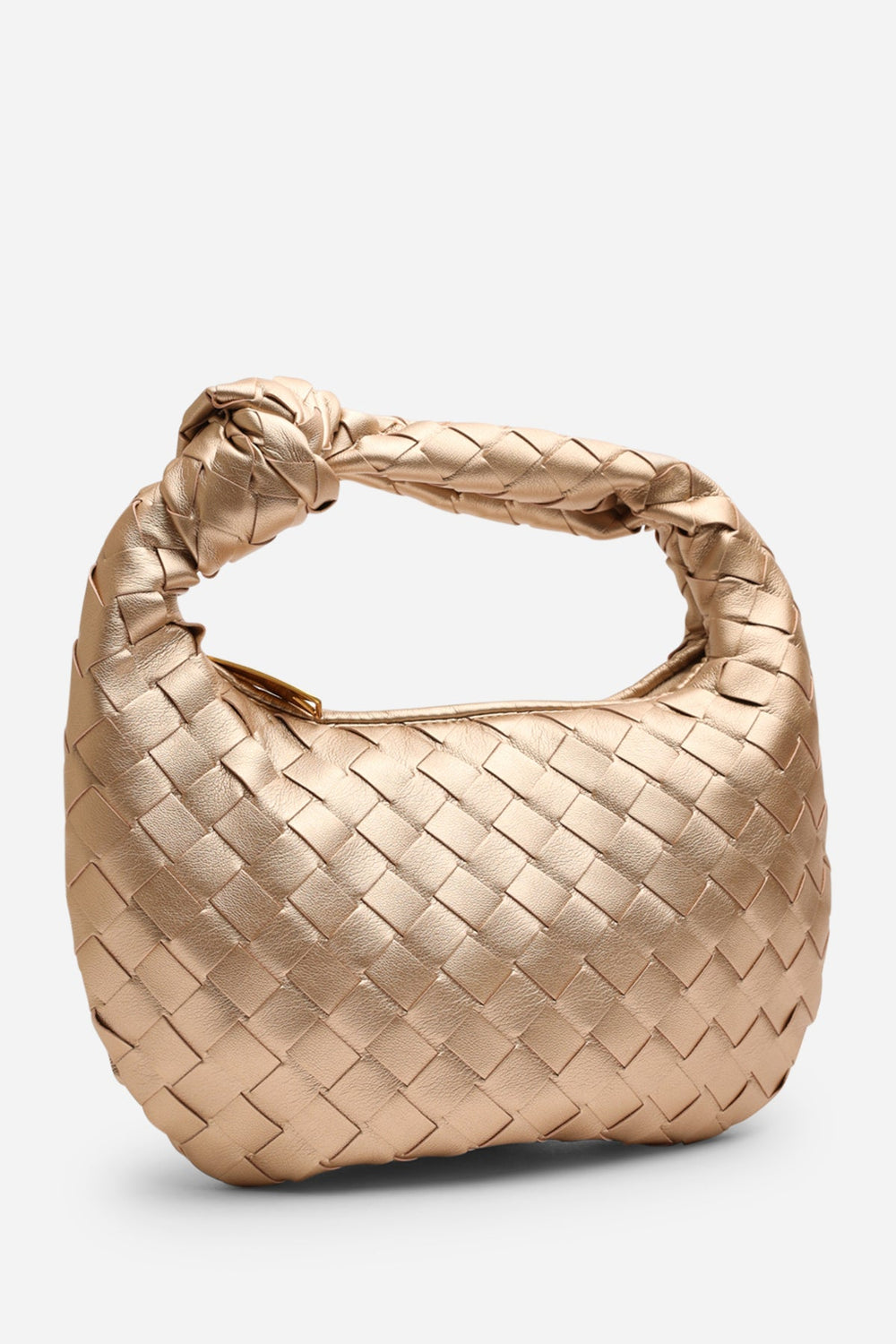 Aura Classic Woven Hobo Bag In Gold