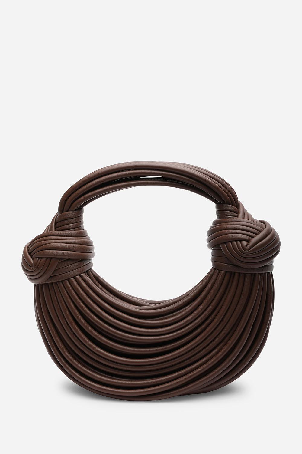 Blossom Curved Dark Brown Metallic Shoulder Bag