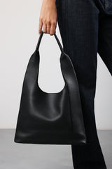 Blush Luxury Black Shoulder Tote Bag With Minimalist Design