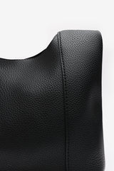 Blush Luxury Black Shoulder Tote Bag With Minimalist Design