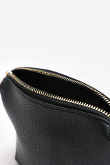 Blush Luxury Black Shoulder Tote Bag With Minimalist Design