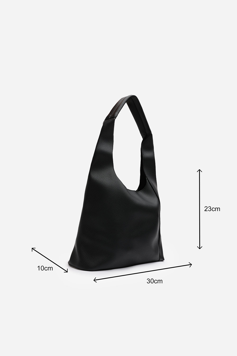 Blush Luxury Black Shoulder Tote Bag With Minimalist Design