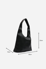 Blush Luxury Black Shoulder Tote Bag With Minimalist Design