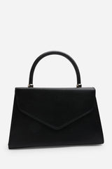Marina Structured Top Handle Shoulder Bag In Black