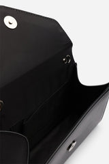 Marina Structured Top Handle Shoulder Bag In Black