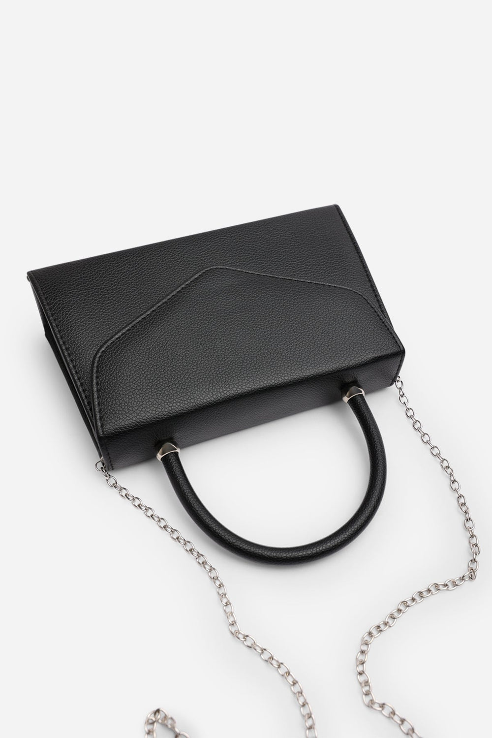 Marina Structured Top Handle Shoulder Bag In Black