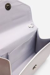 Marina Structured Top Handle Shoulder Bag In Silver