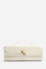 Petal Envelope Style Woven Clutch Bag