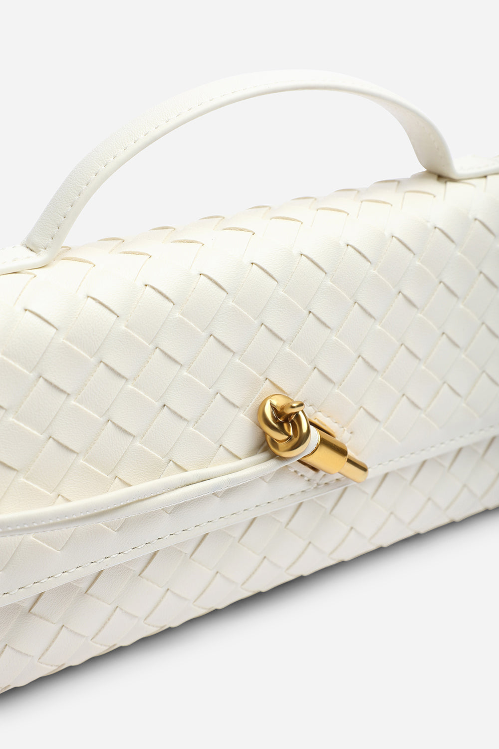 Petal Envelope Style Woven Clutch Bag