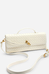 Petal Envelope Style Woven Clutch Bag