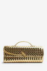 Petal Envelope Style Woven Clutch Bag