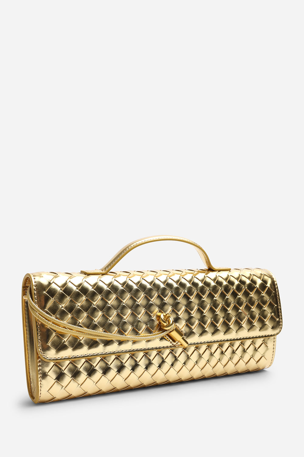Petal Envelope Style Woven Clutch Bag