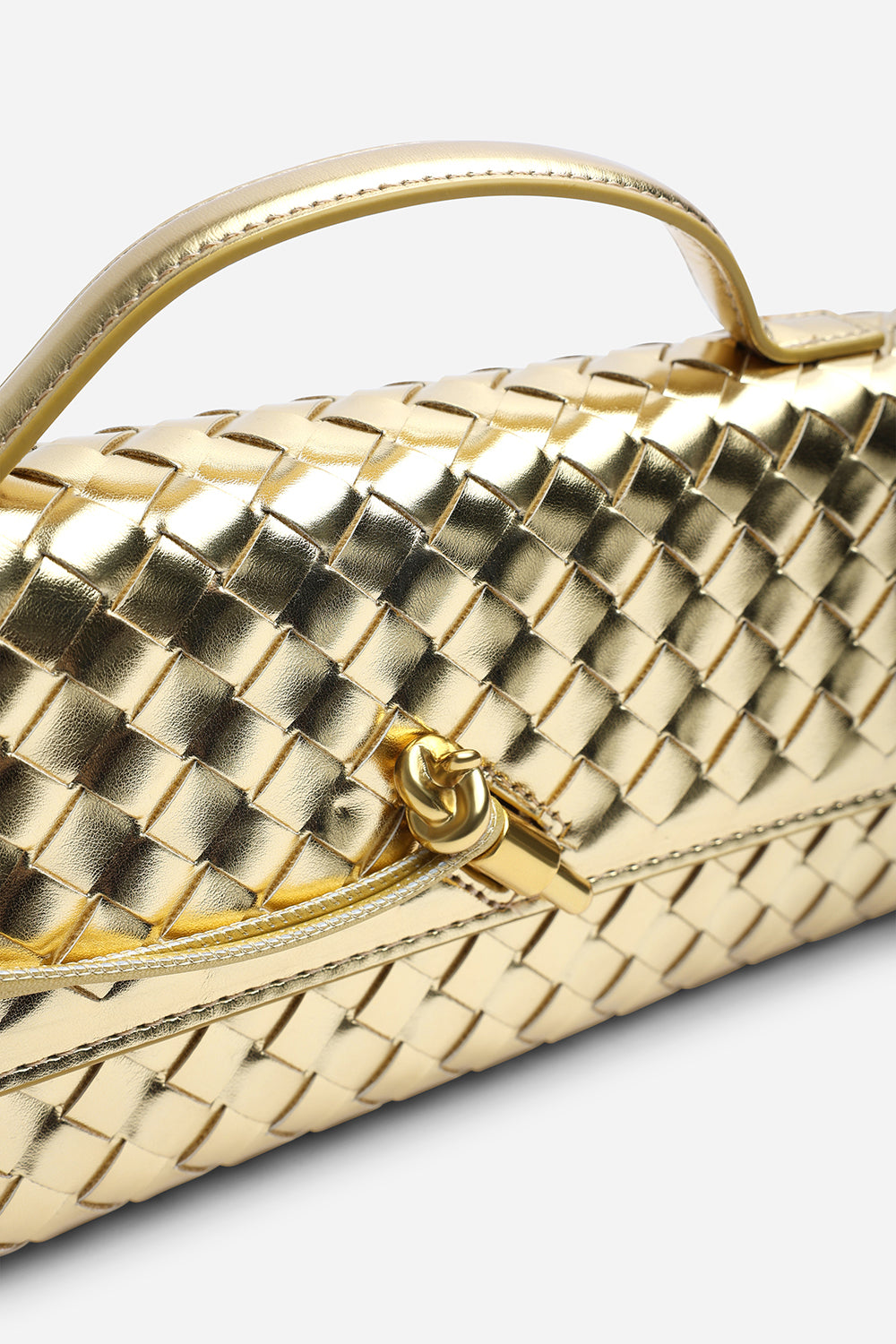 Petal Envelope Style Woven Clutch Bag