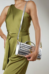 Petal Envelope Style Woven Clutch Bag