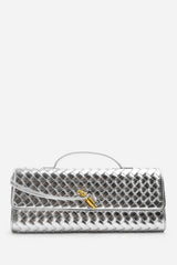 Petal Envelope Style Woven Clutch Bag