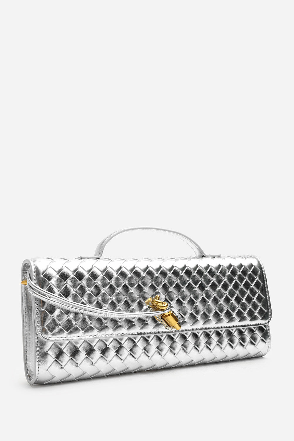 Petal Envelope Style Woven Clutch Bag