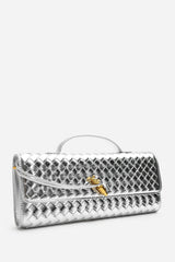 Petal Envelope Style Woven Clutch Bag