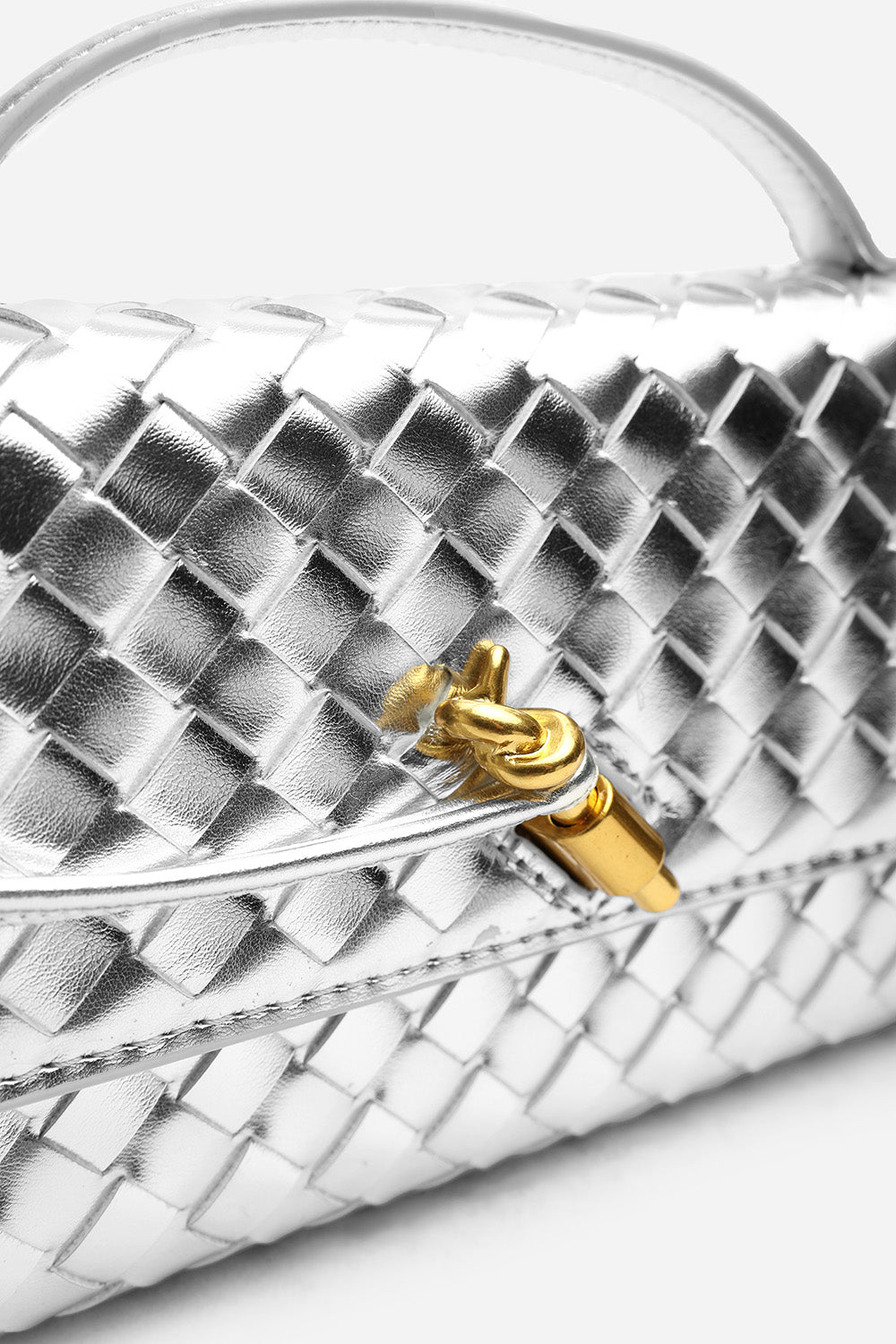 Petal Envelope Style Woven Clutch Bag