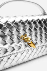 Petal Envelope Style Woven Clutch Bag