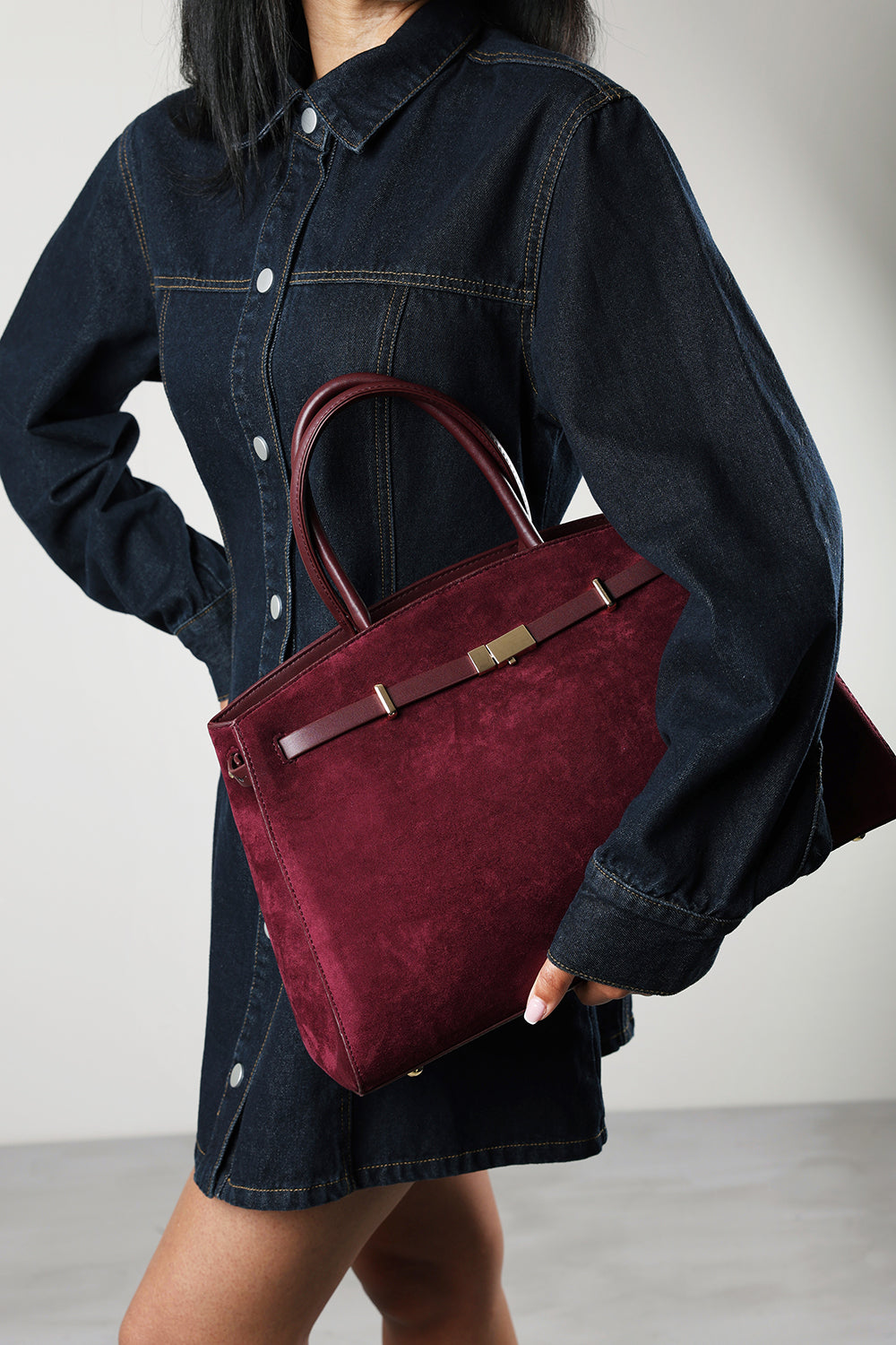 Grelle Belt Lock Detail Tote Bag